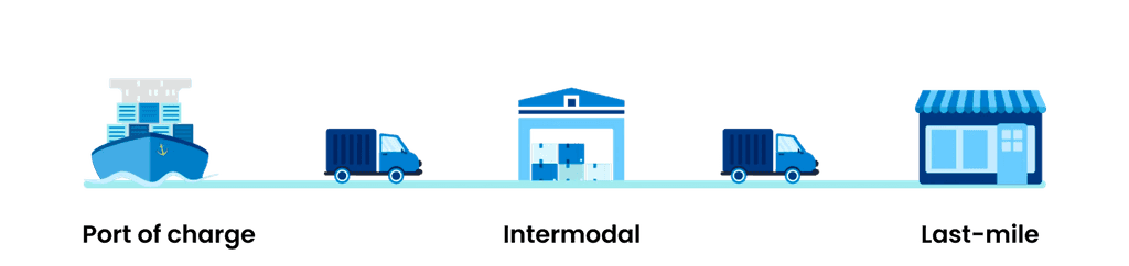 Drayage truck illustration