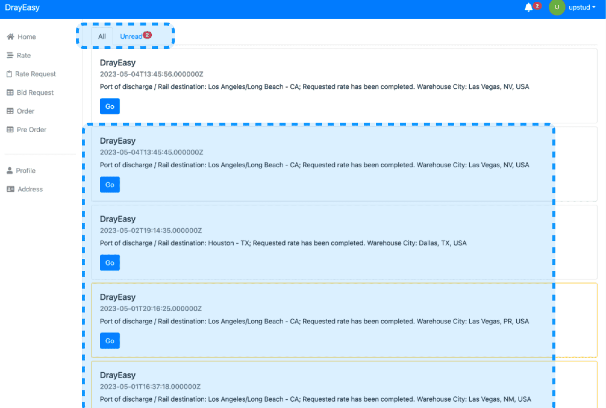Unorganized notifications