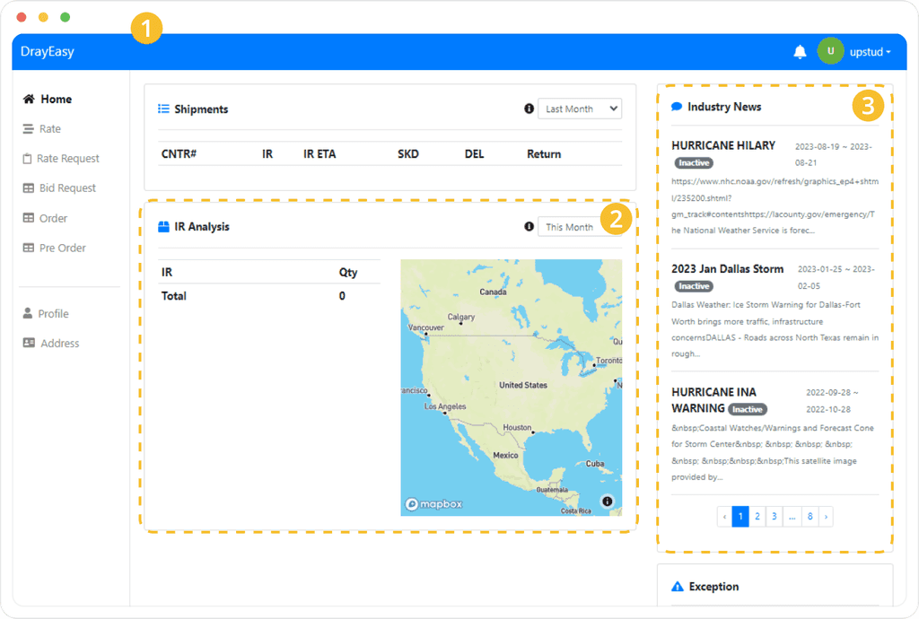 DrayEasy web homepage