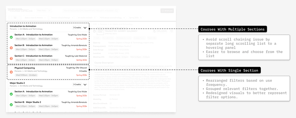 Redesigned search result card