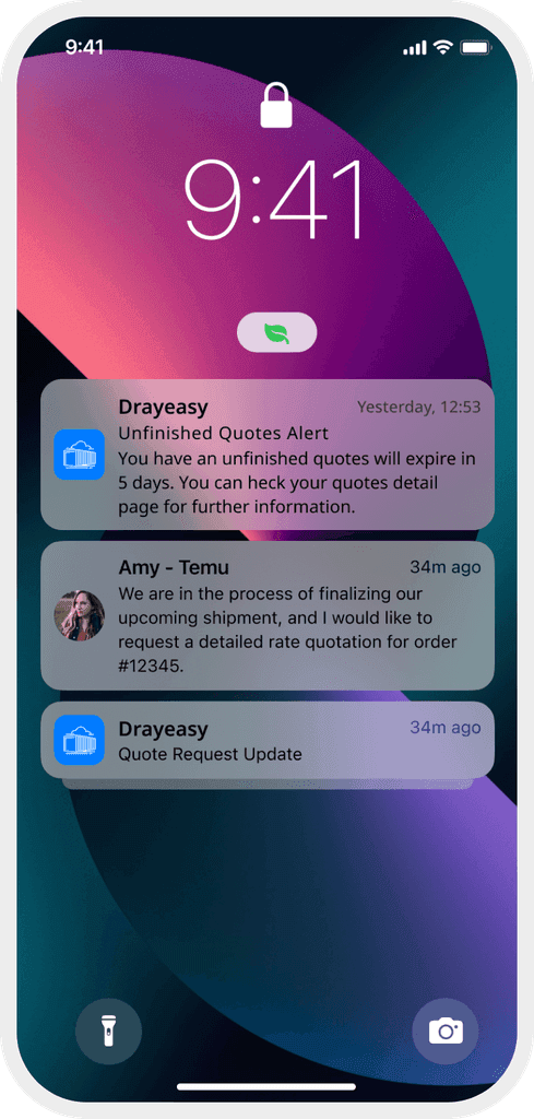 DrayEasy mobile app screen
